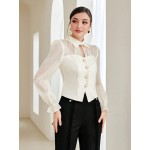 Modely Flare Sleeve Button Front Blouse