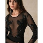 Floral Patch Body In Black